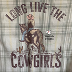 Load image into Gallery viewer, Long Live the Cowgirls bleached flannel
