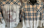 Load image into Gallery viewer, Long Live the Cowgirls bleached flannel

