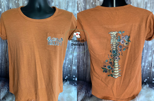 Grow Through it Floral Spine Tee