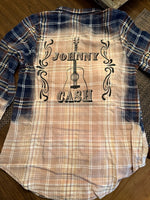 Load image into Gallery viewer, Johnny Cash Guitar Flannel
