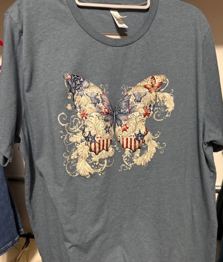 Patriotic Butterfly tee
