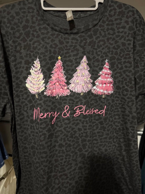 Merry & Blessed Pink Trees