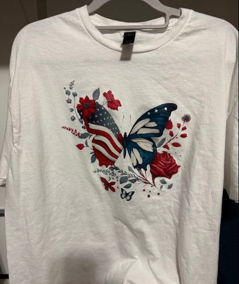 Patriotic Butterfly tee