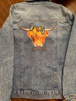 Load image into Gallery viewer, Crazy Cowgirl - Youth denim jacket
