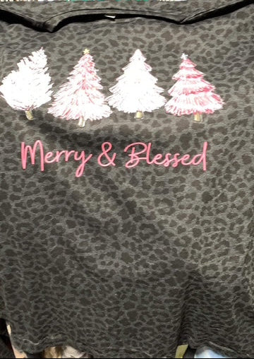 Merry & Blessed Pink Trees