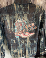 Load image into Gallery viewer, Custom Denim Jacket - Kick Rocks
