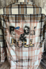 Load image into Gallery viewer, Rock &amp; Roll Bleached flannel
