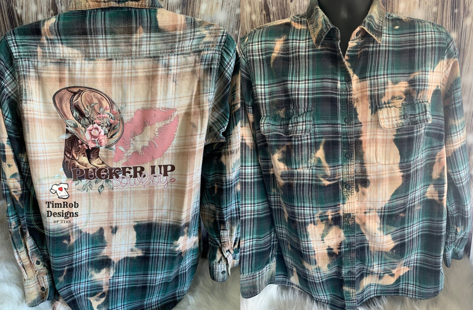 Pucker Up Cowboy Flannel/Plaid