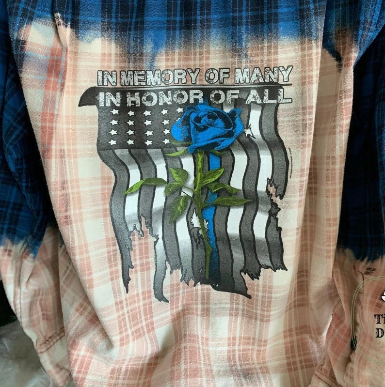 In Memory of Many In Honor of All  Flannel