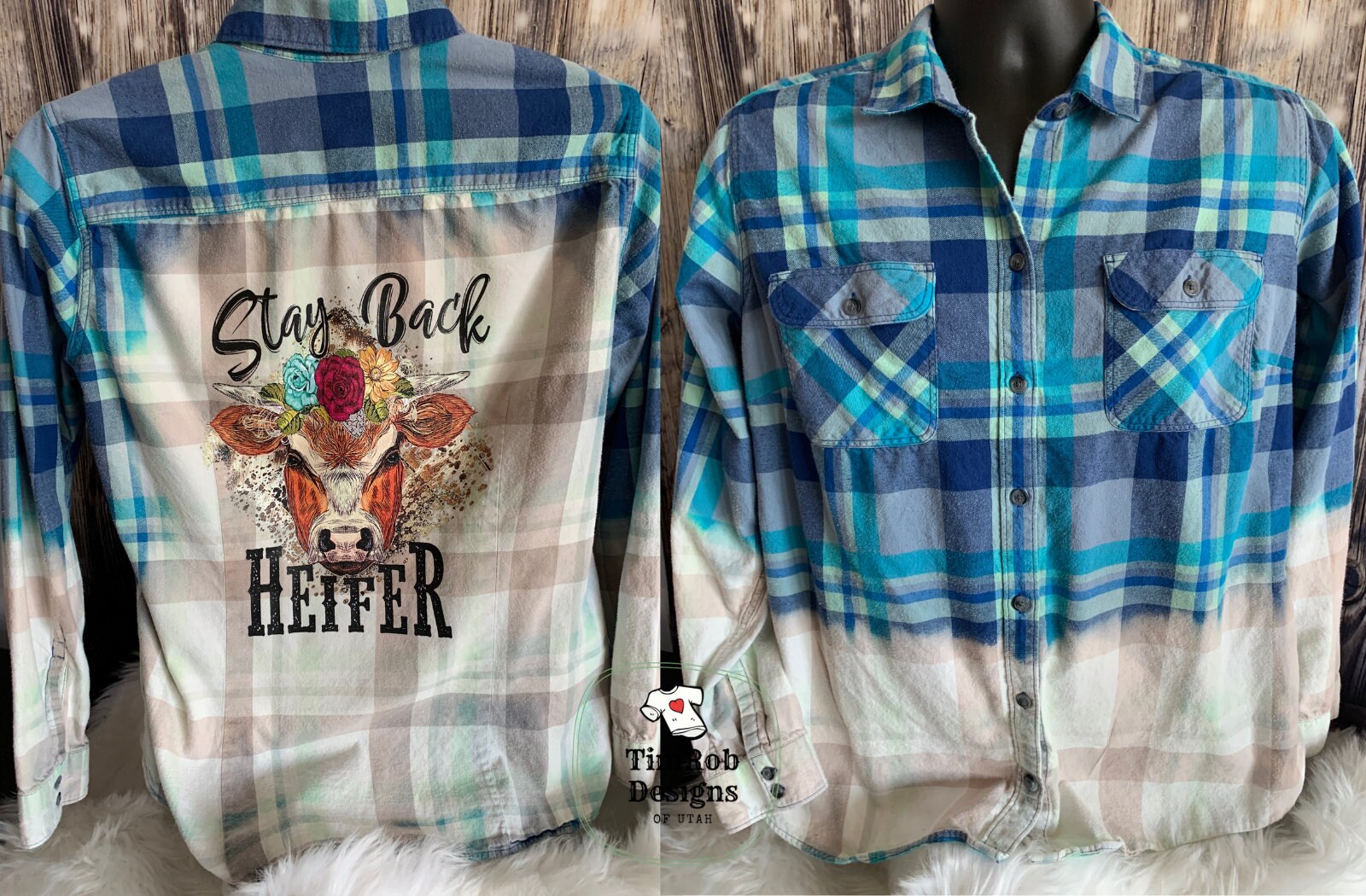 Stay Back Heifer Flannel/Plaid