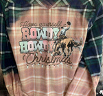 Load image into Gallery viewer, Rowdy Howdy Christmas Flannel
