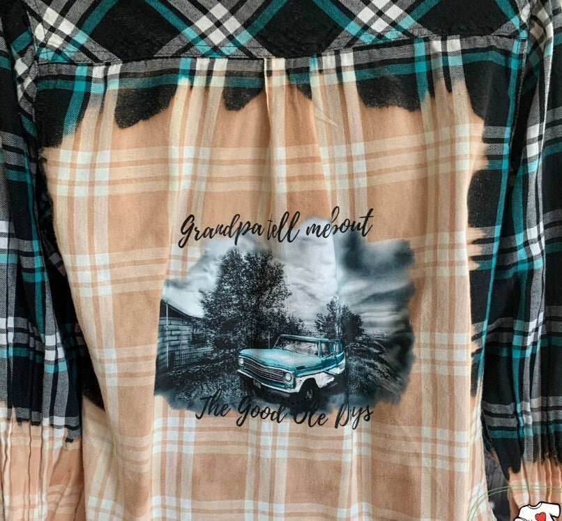 Grandpa Tell ME flannel - YOUTH