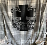 Load image into Gallery viewer, Blessed Beyond Measure Distressed bleached Flannel
