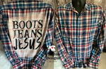 Load image into Gallery viewer, Boots Jeans Jesus Flannel/Plaid
