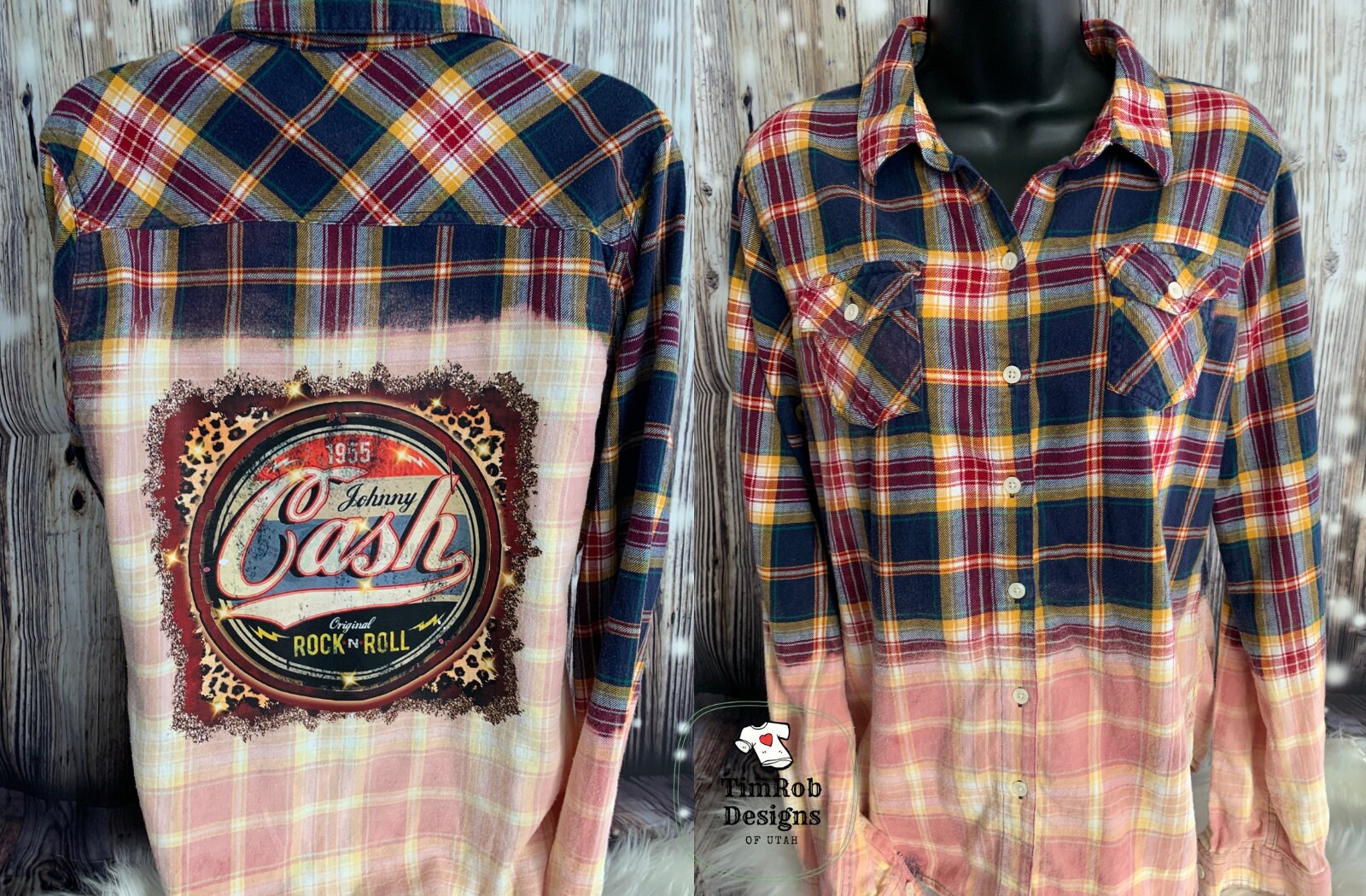 Johnny Cash - Retro design Flannel