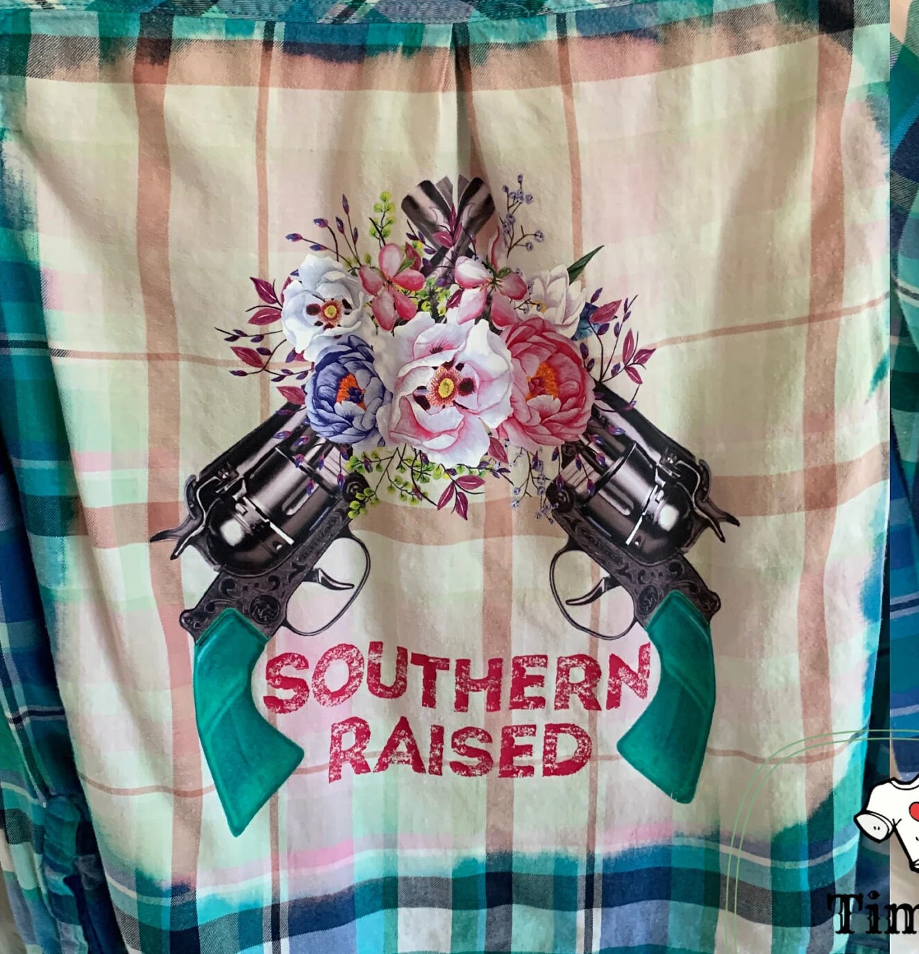 Southern Raised Bleached flannel