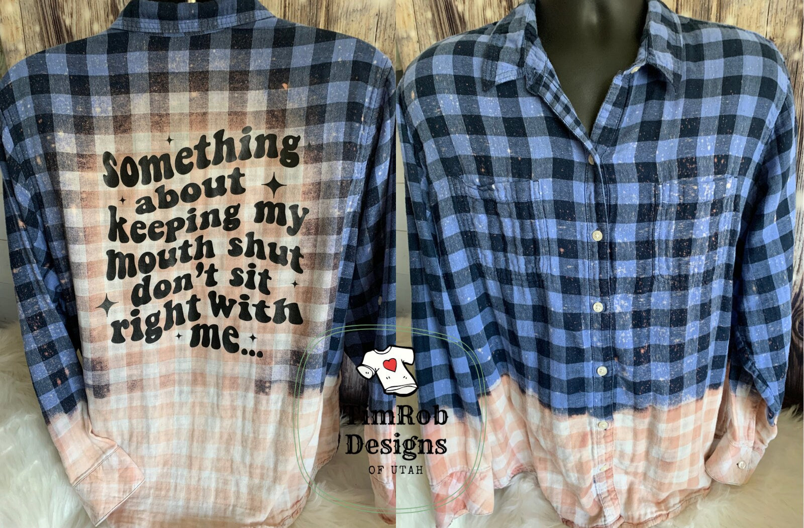 Something About Keeping my Mouth Shut Flannel/Plaid
