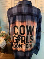 Load image into Gallery viewer, Cowgirls Don&#39;t Cry Flannel
