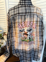 Load image into Gallery viewer, Heifer Eat Your Grass Bleached Flannel
