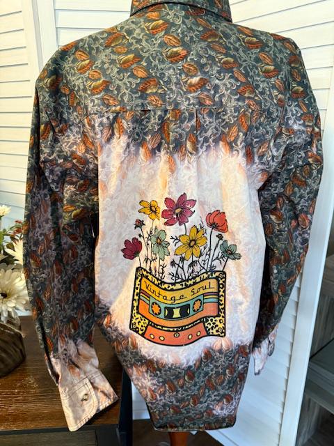 Vintage Soul  Cassette-Floral bleached shirt
