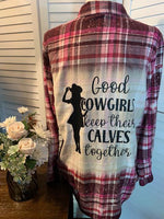 Load image into Gallery viewer, Good Cowgirls Flannel/Plaid
