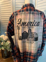 Load image into Gallery viewer, America Farm Scene Flannel
