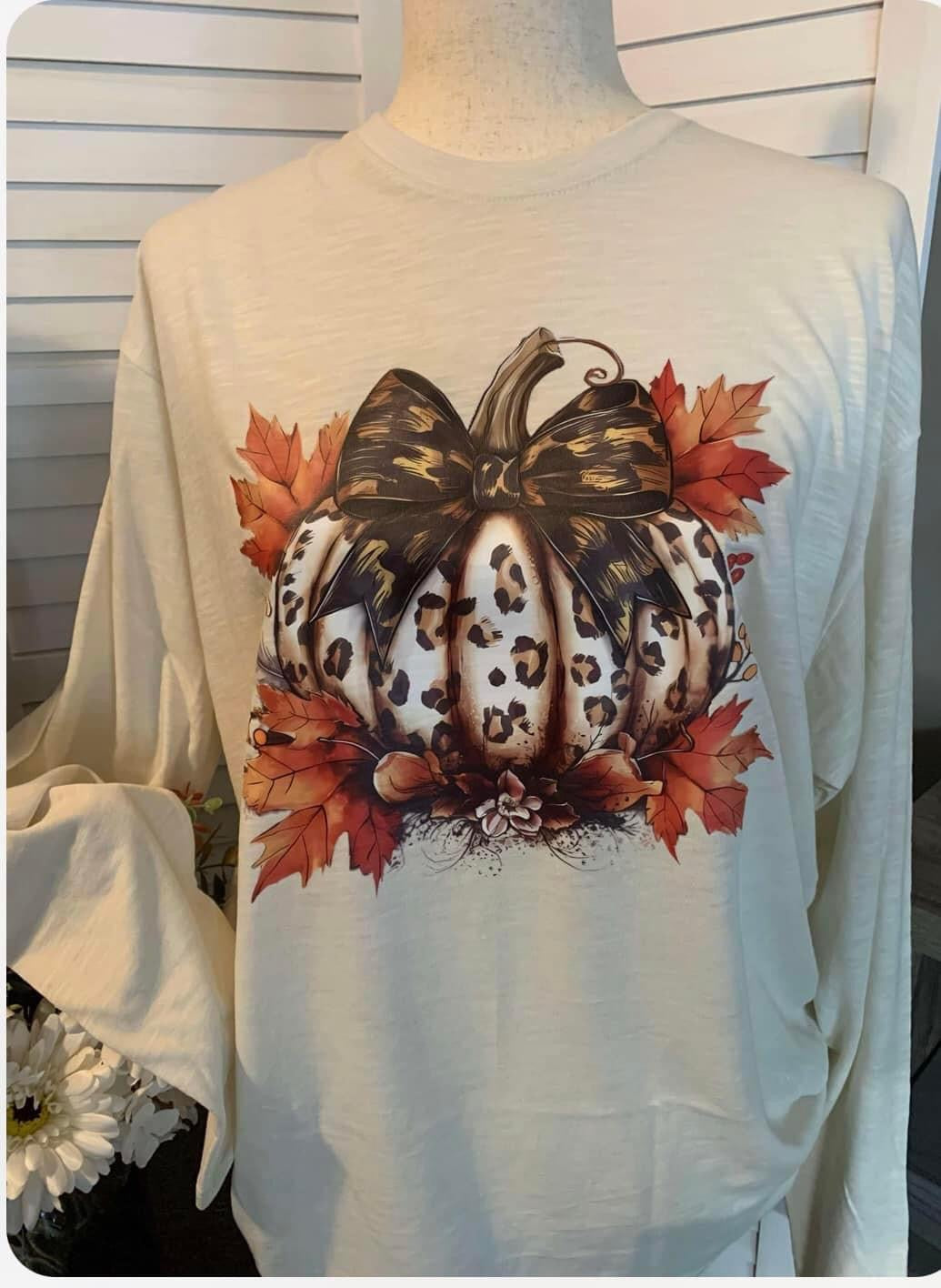 Leopard Fall Pumpkin Tee