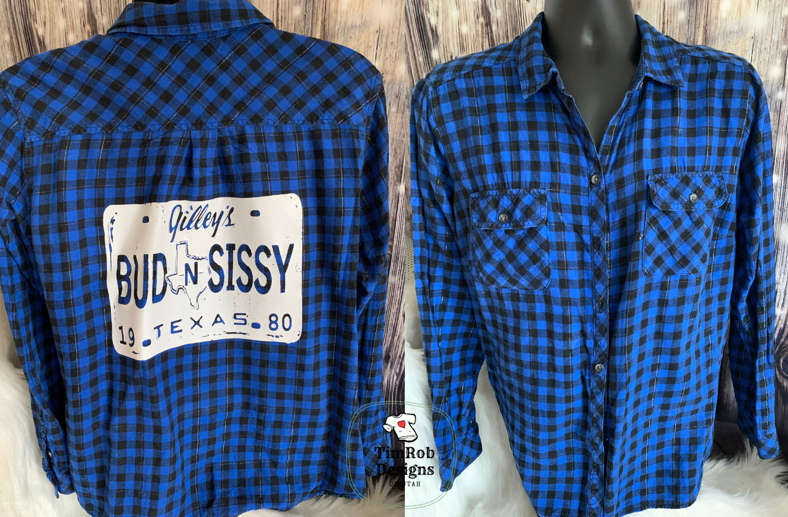 Bud & Sissy - Gilley's - Custom Flannel