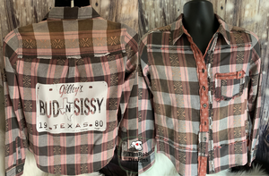 Bud & Sissy - Gilley's - Custom Flannel