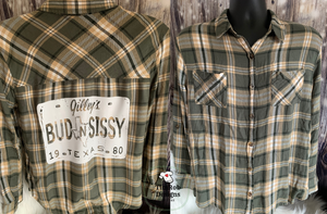 Bud & Sissy - Gilley's - Custom Flannel