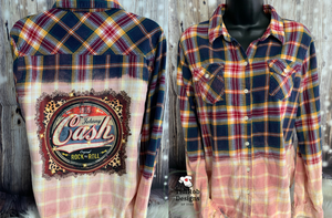 Cash Retro - Maroon - Custom Flannel