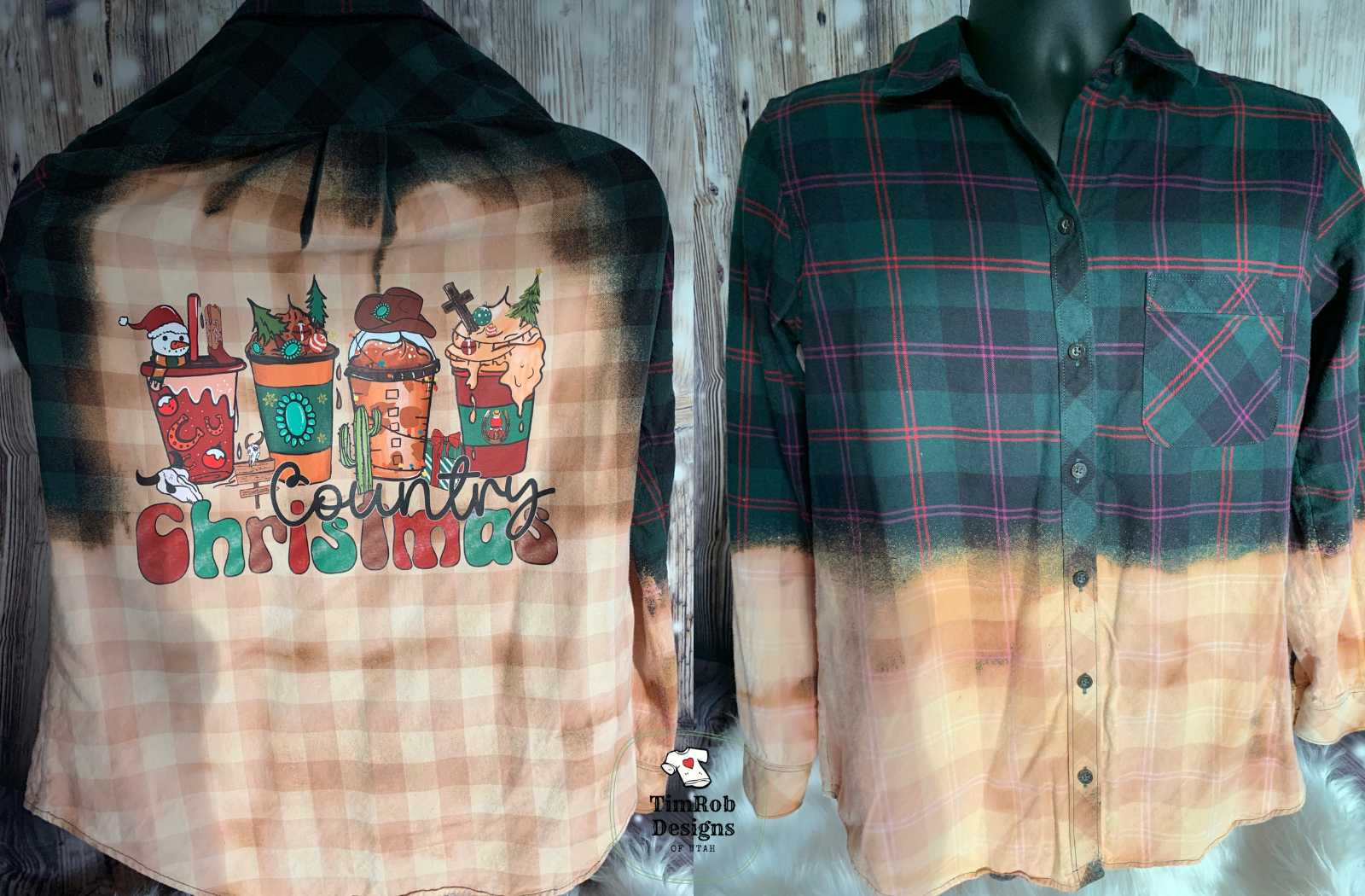 Country Christmas - Custom Bleached Flannel