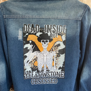 Dead Inside but YS Obsessed - Custom Jean Shacket