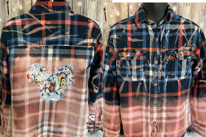 Dissey Ears w/Dogs - Girl's youth Flannel - Custom