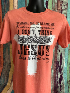 Don't Think Jesus - Custom Bleached tee