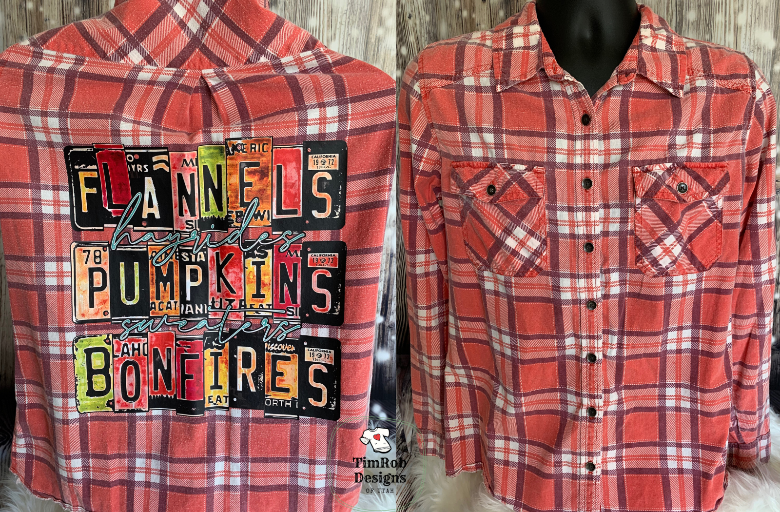Flannels, Bonfires ....- Bleached Flannel/Non-bleached Plaid