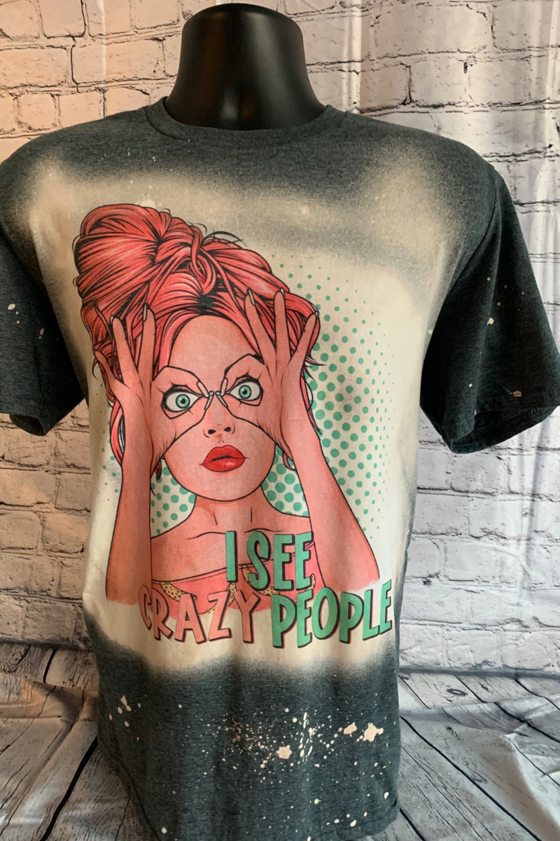 Funny Lady - Redhead I see Crazy People Design - Custom