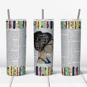 Girls who Loves Her Books Tumbler Design - Custom