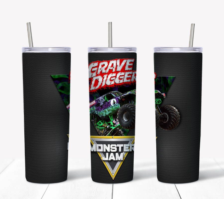 Grave Digger Monster Truck Tumbler Design