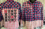 Load image into Gallery viewer, HUNT Like a Girl - Bleached Flannel Shacket
