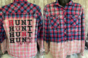 HUNT Like a Girl - Bleached Flannel Shacket