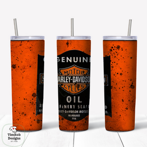 Genuine Harley-D Oil Design for Tumbler - Custom