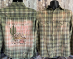 Load image into Gallery viewer, If I Was a Cowgirl Wild and Free - Bleached Flannel
