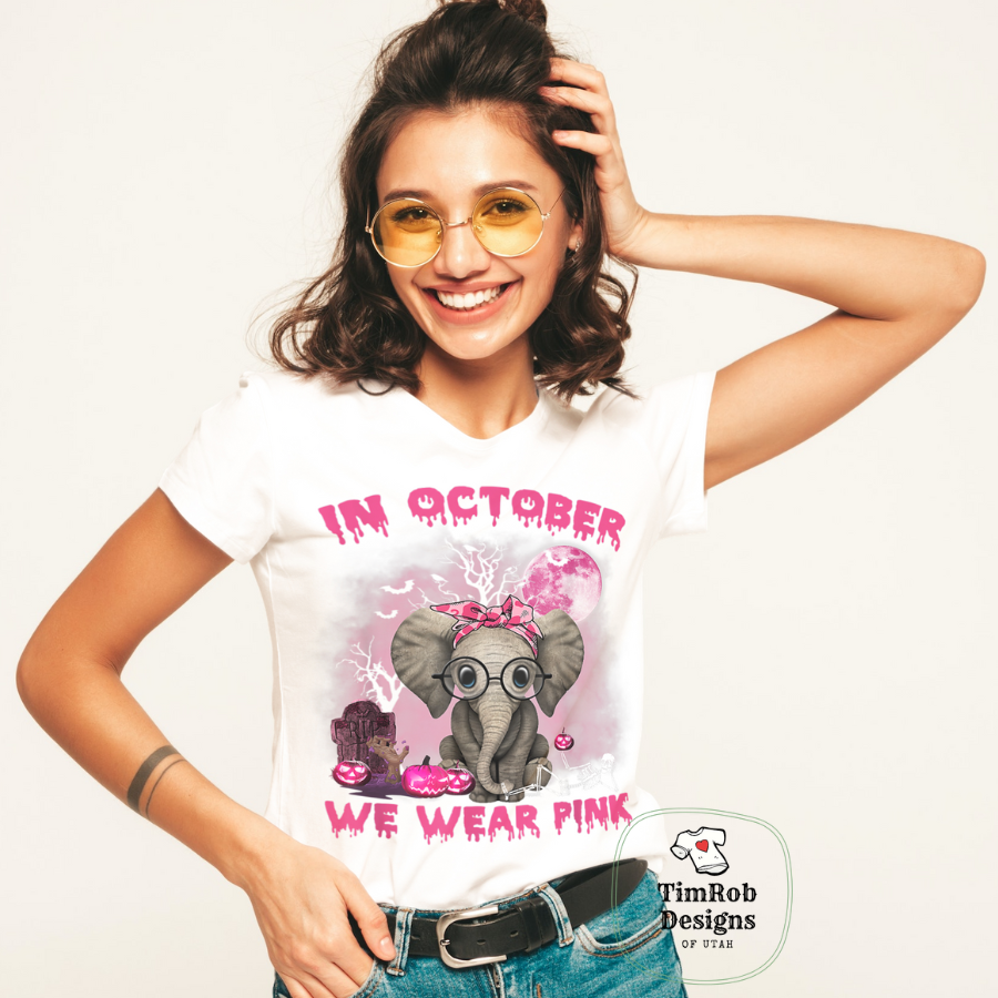 In October We Wear Pink -Elephant - Custom