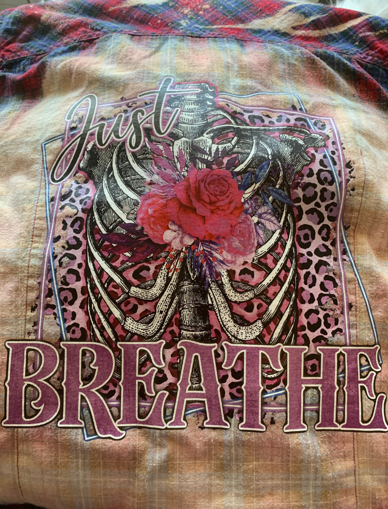 Just Breathe - Bleached flannel shirt