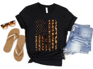 American Flag - Leopard print