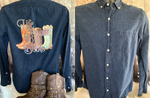 Load image into Gallery viewer, Life is Short Buy the Boot- Custom Jean Shirt
