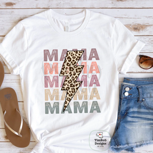 MAMA - Stacked w/lightening bolt - Custom