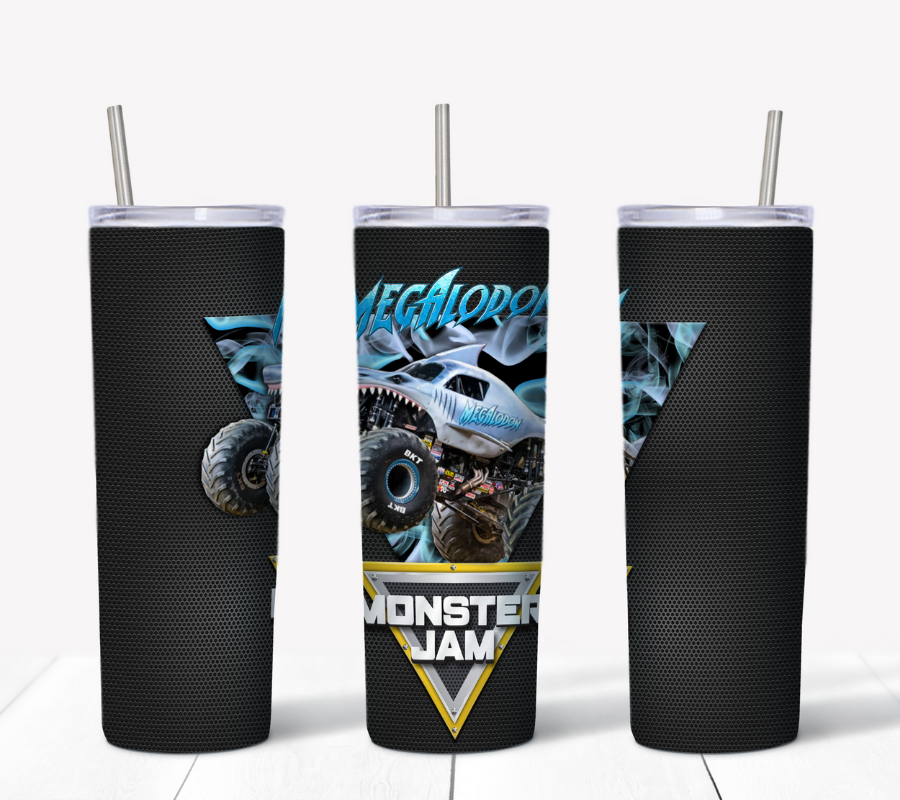 Megalodon Monster Truck Tumbler Design