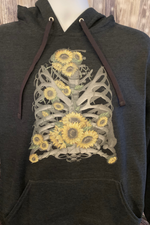 Load image into Gallery viewer, Skeleton Rib Cage with Sunflowers
